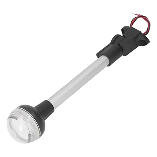 12 Inches LED Anchor Navigation Lights White Fold Down Adjustable Base Boat Stern Light for Pontoon and Fishing Boat Yacht All Round 360° Illumination DC12V Brand New