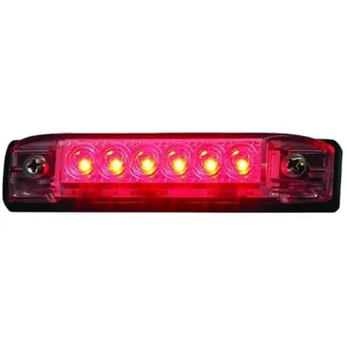 4 in. Slim Line LED Utility Strip Light, Red with Clear Lens Order Now