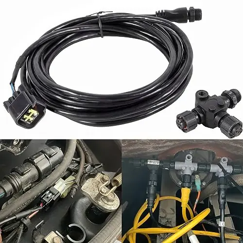 Factory Price 4.5M Engine Interface Cable – RD 000-0120-37 with a NMEA 2000 network T-connector Fit for Yamaha Outboard Engine 2006-2023 Replaces 000-0120-37, 3004.6865 (15Ft)