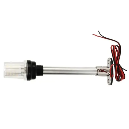 AllRound 360 Degree LED Stern Pole Light, 10in Boat Anchor Light, Polygon Design, Enhances Safety on Marine, Yacht, Ships, and Fishing Boats Bulk Order