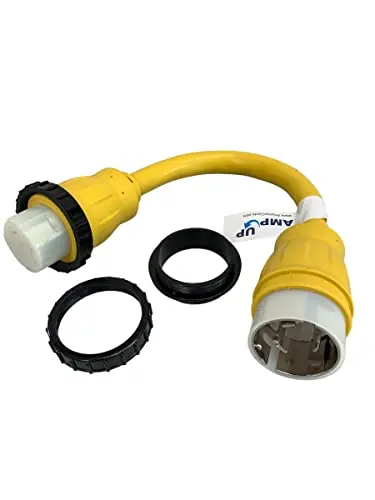 Amp Up Marine & RV Cords 125/250 Volt 50 Amp Male x 125v 50 Amp Female Marine Shore Power Pigtail Boat Adapter – 31504 Hassle-Free Returns