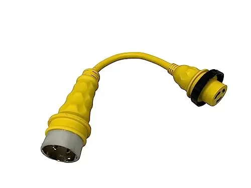 Brand New Amp Up Marine & RV Cords 125/250v 50 Amp Male x 125v 30a Amp Female Marine Shore Power Pigtail Boat Adapter – 31503