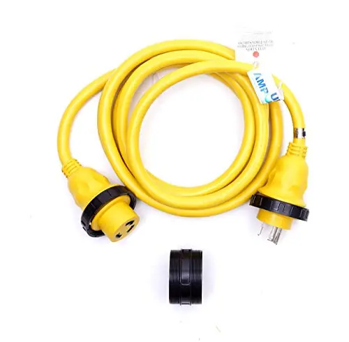 Buy Direct Amp Up Marine & RV Cords 125v 30 amp x 12′ Marine Shore Power Boat Extension Cord, 12 ft – 21311