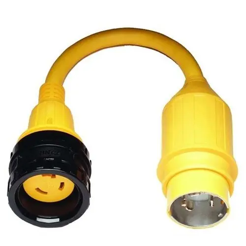 AMRM-121A * Marinco Pigtail Adapter, 30 Amp Locking to 50 Amp Locking Modern