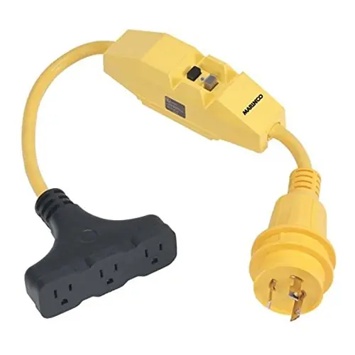 Luxury AMRM-199128 Marinco Dockside 30A to 15A Adapter with GFI