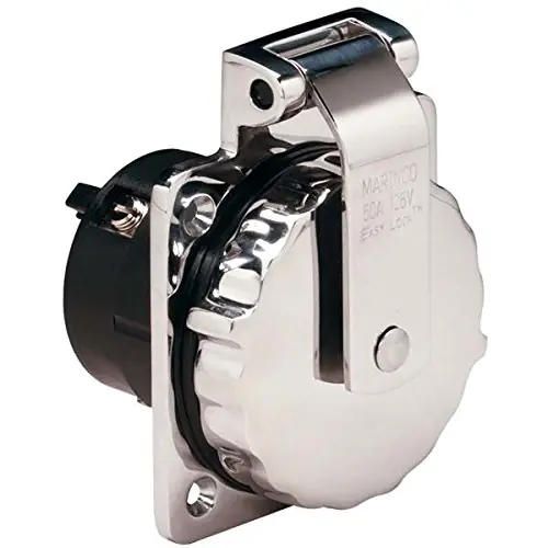 Today Only AMRM-6371EL * Marinco 50 Amp 125 V Shore Power Inlet