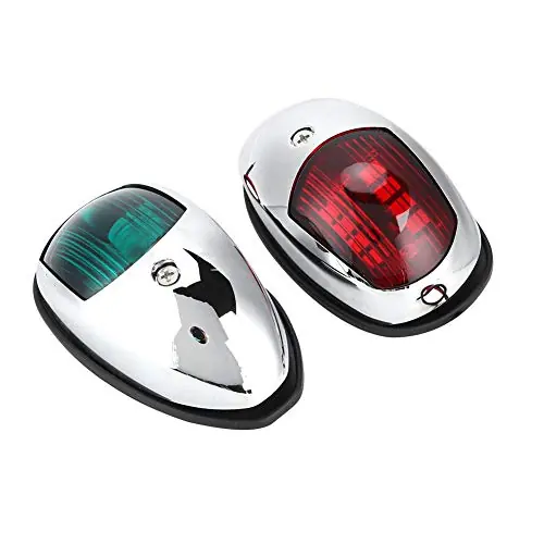 aqxreight LED Marine Navigation Light Waterproof Green Starboards Red Port Lamp Side Mount 20m Boat Maximum Viral