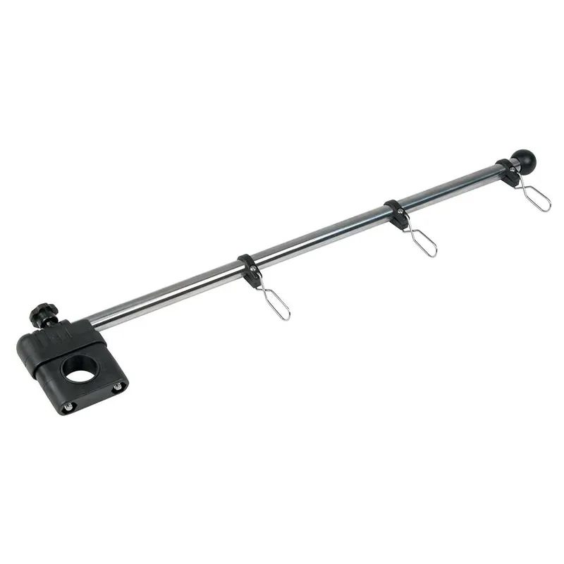 Whitecap 17" Rail Mount Flag Pole - 1-2" Diameter, Stainless Steel Staff Nylon Mount Modern