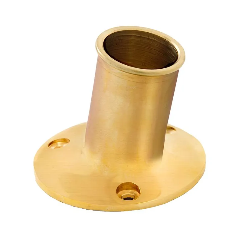 Order Now Whitecap Top-Mounted Flag Pole Socket Polished Brass - 1" ID