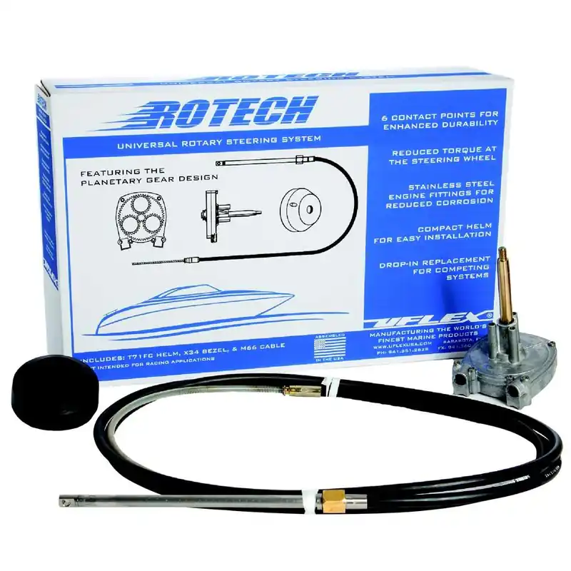 UFlex Rotech 15' Rotary Steering Package - Cable, Bezel, Helm Get Yours