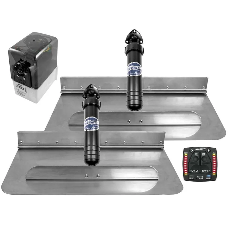 Big Sale Bennett Marine 24x12 Hydraulic Trim Tab System W-One Box Indication