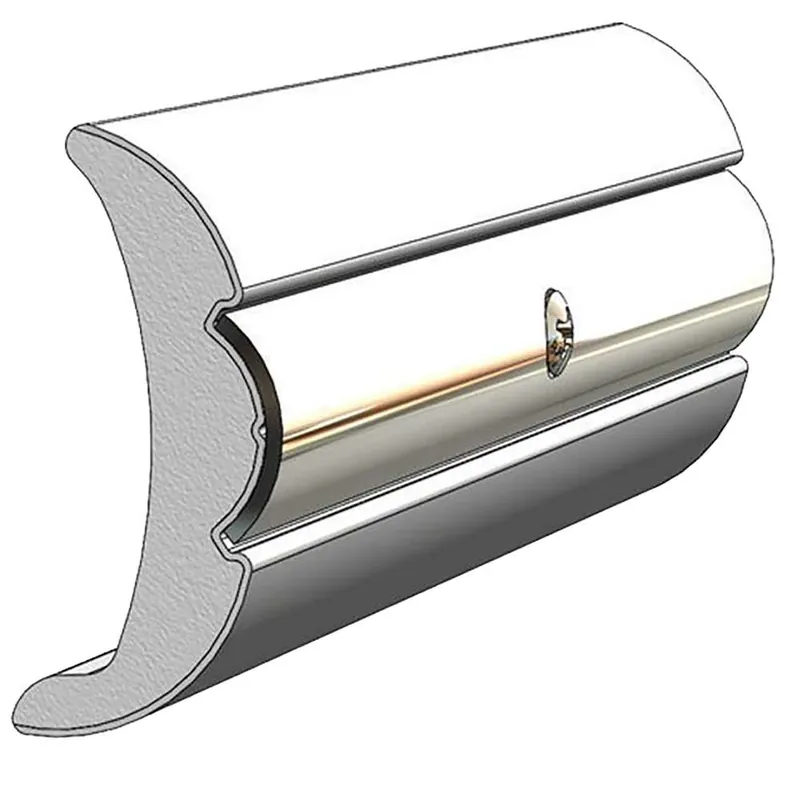 Place Order TACO Rigid Vinyl Flex-Core Rub Rail 2" X 7-8" - Frosty White 60'