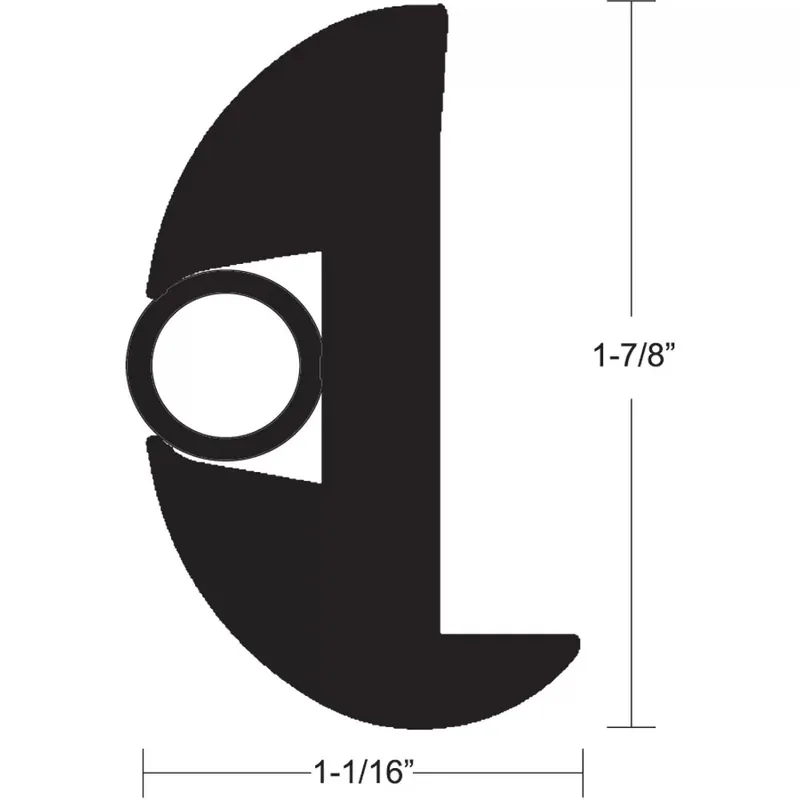 TACO Flex Vinyl Rub Rail Kit - Black W-Black Insert - 70' - 1-7-8" X 1-1-16" Price Drop