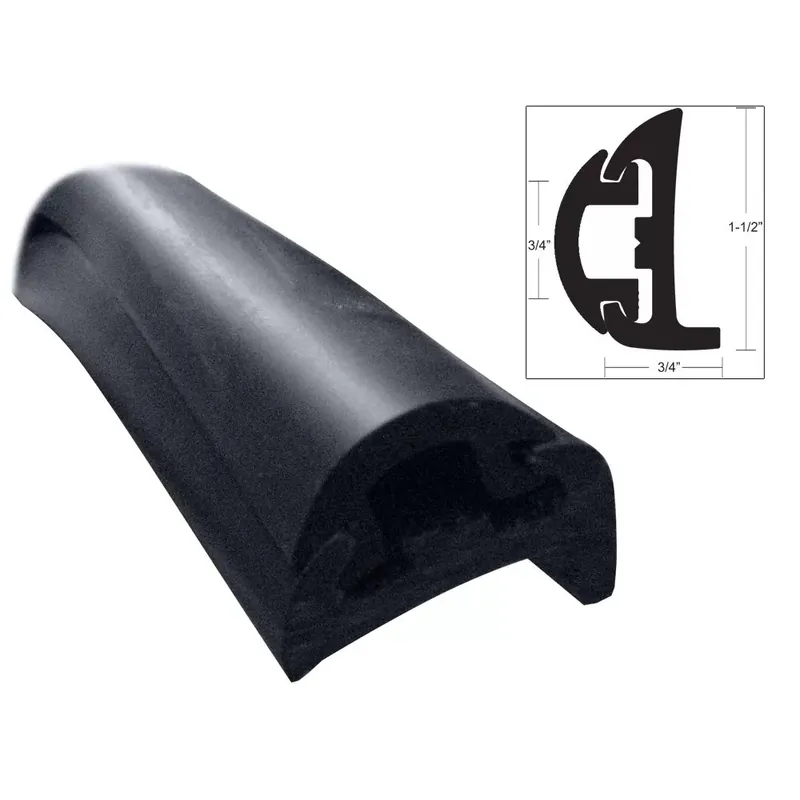 New Arrival TACO Semi-Rigid Rub Rail Kit - Black W-Black Insert - 50'