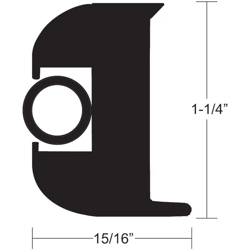 TACO Flex Vinyl Rub Rail Kit - Black W-Black Insert - 70' - 1-1-4" X 15-16" Viral