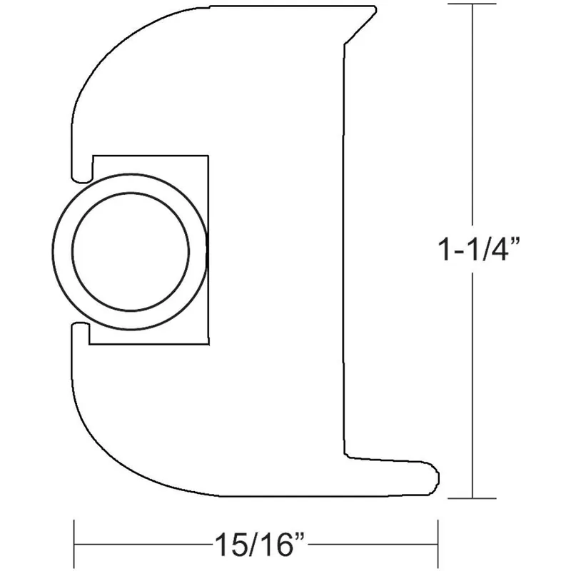 Modern TACO Flex Vinyl Rub Rail Kit - White W-White Insert - 50'