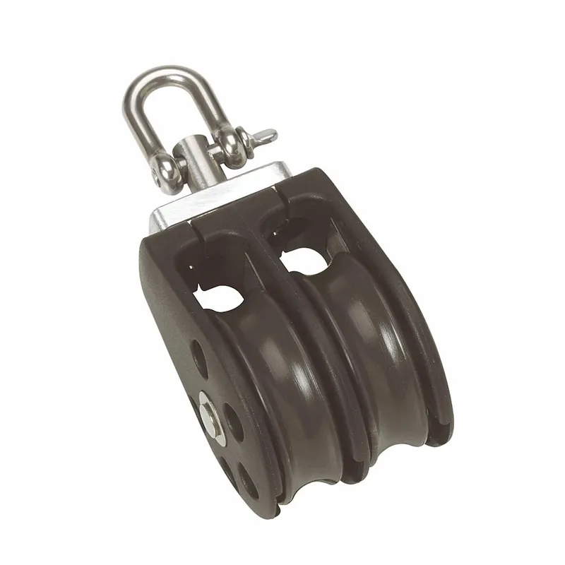 One Day Deal Barton Size 1 30mm Plain Bearing Pulley Block Double W-Swivel