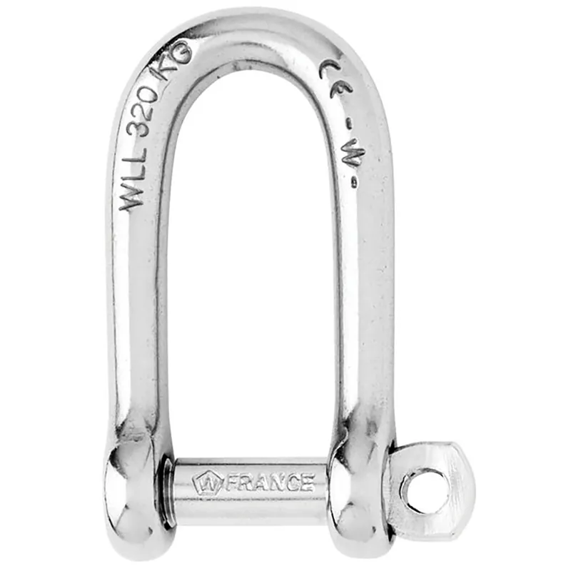Wichard Self-Locking Long D Shackle - 10mm Diameter - 13-32" Premium