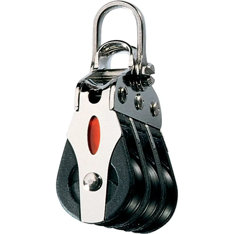 Ronstan Series 20 Ball Bearing Block - Triple - 2-Axis Shackle Head Worldwide Shipping
