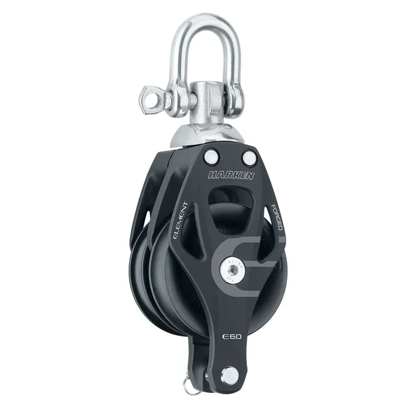 Harken 60mm Double Aluminum Element Block W-Swivel & Becket Reduced Price