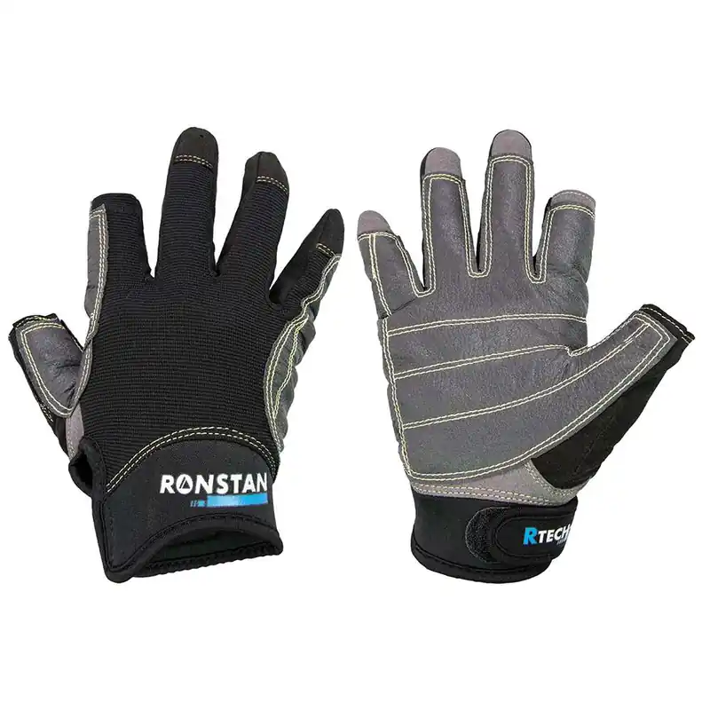 Ronstan Sticky Race Gloves - 3-Finger - Black - L Seasonal Sale
