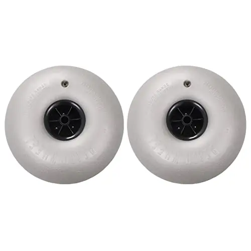 Fresh Stock 16″ Big Balloon Beach Wheels Replacement Balloon Wheels Beach Sand Tires for Kayak Dolly Canoe Carts Buggy (2 Pack)
