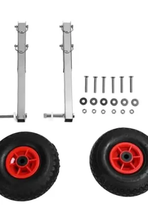 2Pcs Stainless Steel Boat Launching Wheel for Easy Towing on Various Terrains Luxury