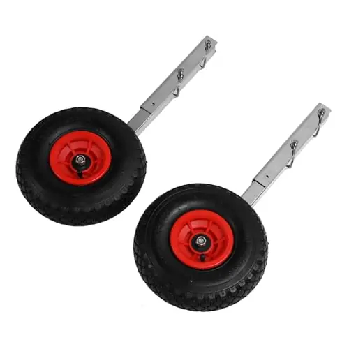 Trusted Brand 2Pcs Stainless Steel Boat Transom Launching Wheel, Boat Launching Wheels Boat Transom Launching Wheel with Quick Release Pins, High Load Capacity, Boat Dolly for Inflatable Boat