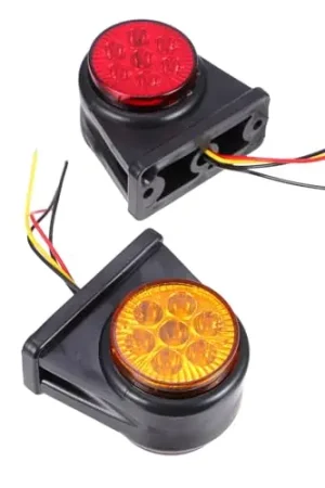 2pcs Taillight Durable Rear Light Double-Side Trailer Lights Fabric Tassel Fringe Laundry Container High-Brightness Trailer Lights Secure Environmental Abs Double Sided Side Lights Super Sale