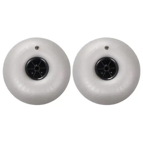 2Pcs 16in Beach Cart Inflatable Wheel,Replacement Balloon Sand Tire,Kayak Cart Wheel,Protable DIY Beach Wagon Balloon Wheel,for Beach Trip Camping Fishing Gardening,Silver Gray(Max Load 176lbs) Best Choice