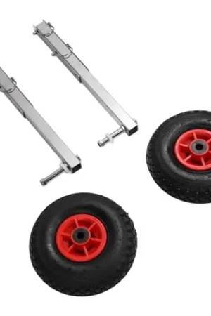 Reduced Price 2Pcs Boat Launching Wheel, Stainless Steel Boat Transom Launching Wheel with Quick Release Pins for Inflatable Boats