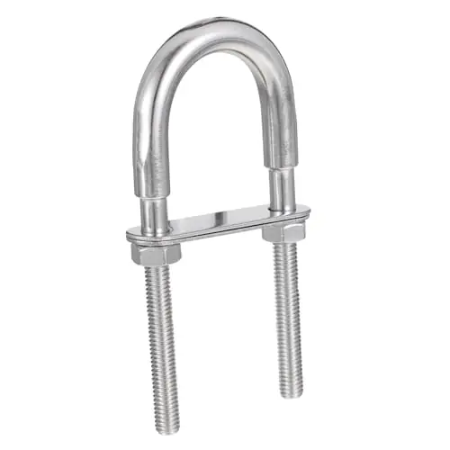 Sale 2 Pcs U-Bolt Stern Bow Eye Tie u Bolt Hardwares Accessories Boat Stern Bolt U Type Cards U Bolt Clamp Hardwares Marine Rigging U Bolt Joint Clamp Bracket Screw Stainless Steel