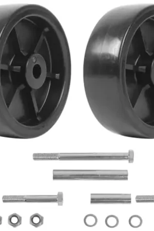 (2-Pack) AR-PRO 6-Inch Boat Trailer Jack Wheels – Universal Fit Black Plastic Caster Wheels – Includes All Mounting Hardware – Suitable for Boat Trailer Jacks with 1 or 2 Wheels No Minimum Order