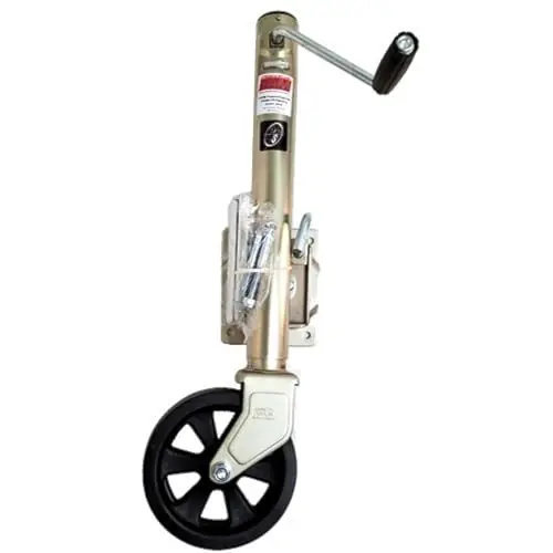 Same Day Shipping 1,500 lbs. Capacity Marine Side Wind Bolt-on Swivel Trailer Jack zinc Coated with 8″ Caster.