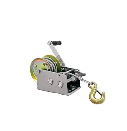 Authentic 3200lbs Boat Winch 10m x 5mm Steel Cable 2-Speed 8:1, 4:1 Gear Hand Crank Towing