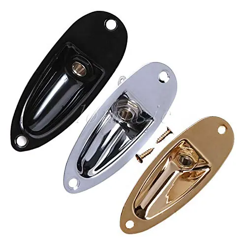 In Demand 3pcs Boat Output Jack Plate Socket for Strat-Black+Silver+Gold