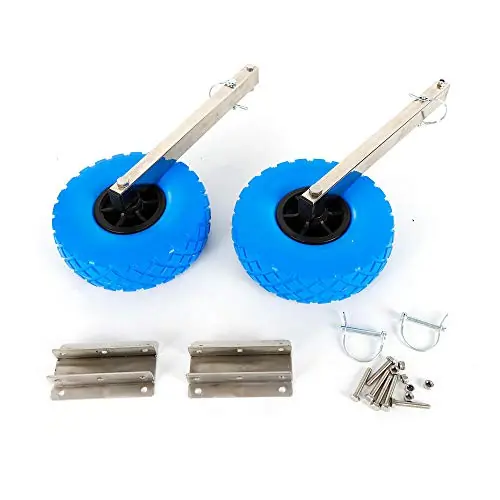 Aohuada Folding Boat Launching Wheels Boat Transom Launching Wheels Dinghy Wheels Dolly Tires for Dinghy Inflatable Boat Aluminum 160kg Cheap