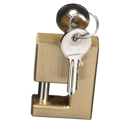 Attwood 12044-6 Coupler Security Lock, Locks Trailer Coupler, Solid Brass, Stainless Steel 5/8-Inch Shank, ¼-Inch Shank Diameter One Day Deal