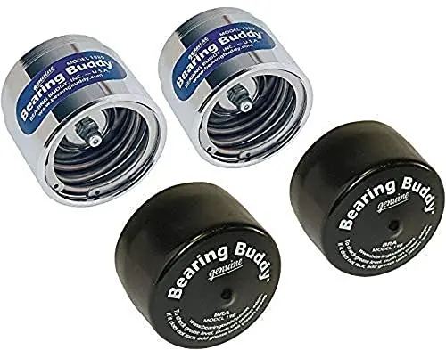 Bearing Buddy Chrome Bearing Protectors (2.328″ Diameter) with Bras – Pair Handmade