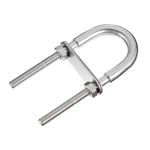 BESPORTBLE Deck Hardwares 2 Pcs U-Bolt Steel Plate Stainless Steel Tighten The Bolt U-Shaped Screw Free Returns