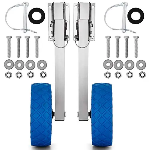 Reduced Price Bestauto Boat Launching Wheels Stainless Steel Transom Launching Wheel Dolly Stainless Steel for Inflatable Boat