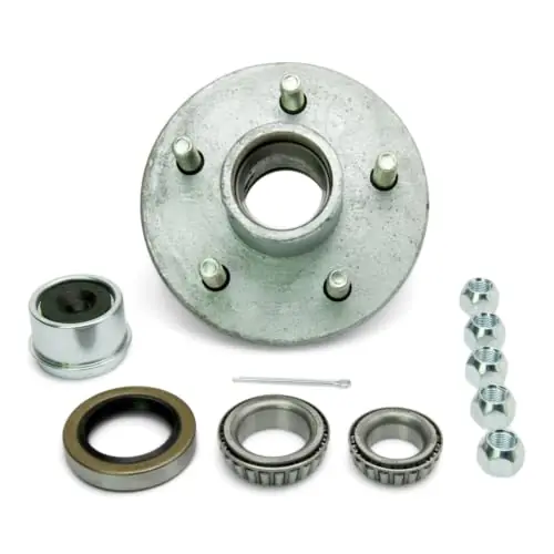 Free Returns Boat Trailer Galvanized Hub kit 5-4.5 5 Lug W/Bearing Kit 44649 68149 & Lug Nuts