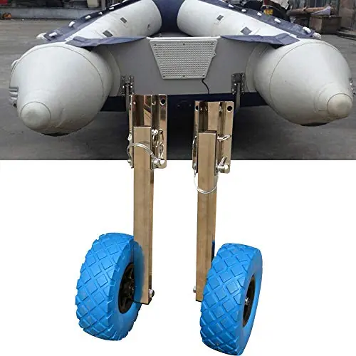 Boat Trailers, Stainless Steel Boat Launching Dolly 10” x 3” Boat Launching Wheels for Inflatable Boats Sale