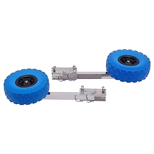 Boat Transom Launching Wheel Dolly, 330.7lb Load Transport Inflation Tires Wheel Stainless Steel Bracket For Inflatable Dinghy Yacht Tender Raft For Inflatable Dinghy Rubber Boat Max 150KG Holiday Sale
