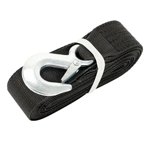 cerbordy 1 Pack Boat Trailer Winch Strap with Hook (2″ x 20′), Replacement 10000 lbs Breaking Strength 3300 lbs Load Capacity for Boat,Jet Ski, Black Best Price