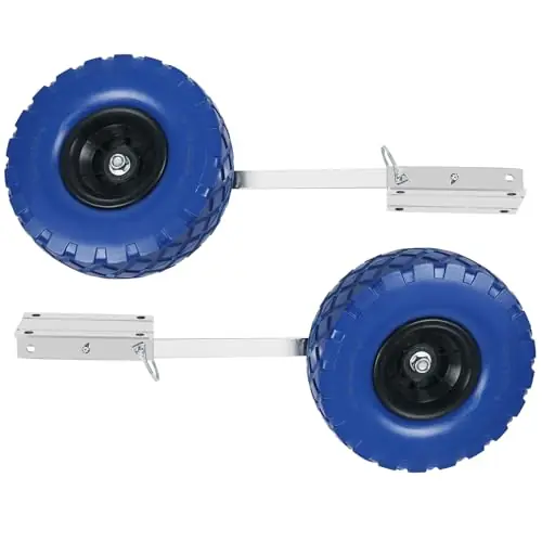 Bargain CuisinAid Boat Launching Wheels, 300LBS Load Capacity, Stainless Steel Transom Launching Wheel Dolly, with 10″ Wheel Set, for Inflatable Boat & Aluminum Boat