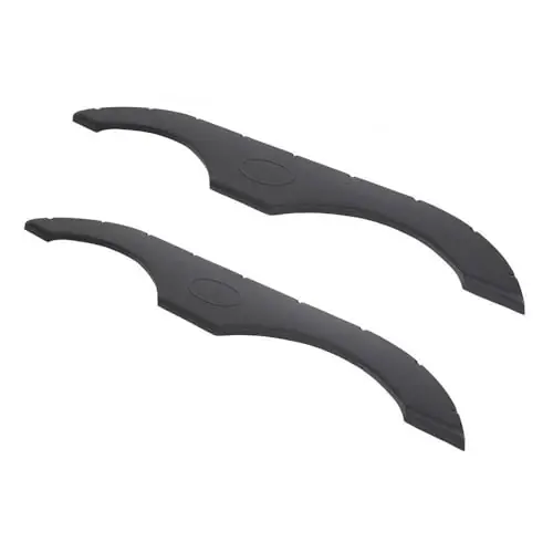 Buy Direct EIDZADK for RVs Campers and Trailers Pair of Tandem Trailer Fender Skirt in Black Plastic FRCATPOTTFSIBN