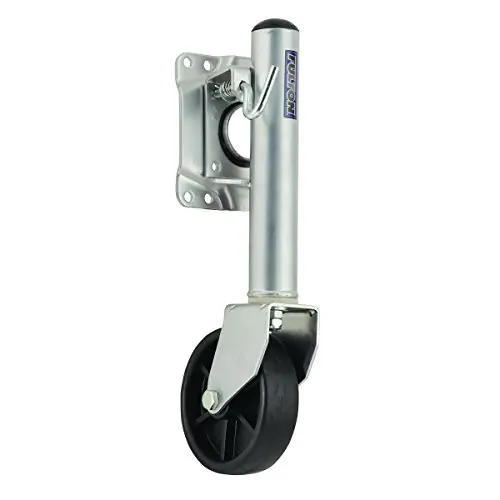 Certified Fulton 1410050149 Swivel Trailer Stand with 6″ Poly Wheel