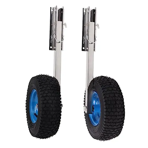 Hot Deal Garvee 600LBS Boat Launching Wheel, 2Pcs Boat Transom Launching Wheel with 12 Inch Wheels Set for Inflatable Boat & Aluminum Boat