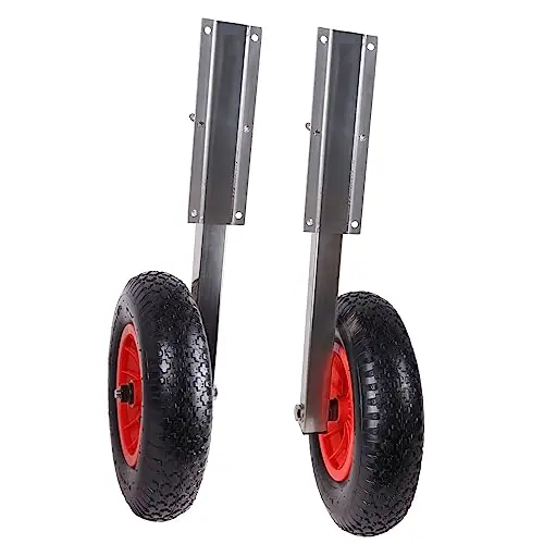 Popular Garvee 600LBS Boat Launching Wheel, 2Pcs Boat Transom Launching Wheel with 15 Inch Wheels Set for Inflatable Boat & Aluminum Boat